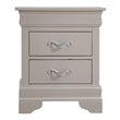 Glory Furniture Lorana 2 Drawer Nightstand in Silver Champagne