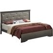 Glory Furniture Lorana King Sleigh Bed in Charcoal Black