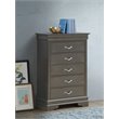 Glory Furniture Lorana 5-Drawers Bedroom Chest in Charcoal