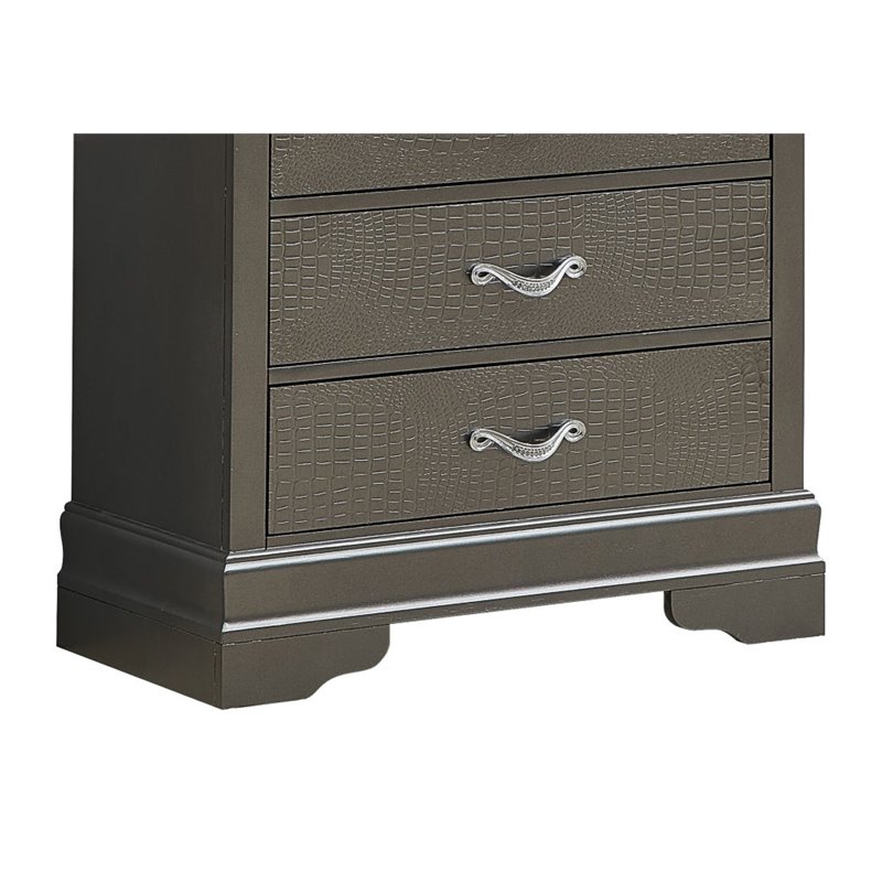 Glory Furniture Lorana 5-Drawers Bedroom Chest in Charcoal