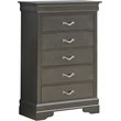 Glory Furniture Lorana 5-Drawers Bedroom Chest in Charcoal