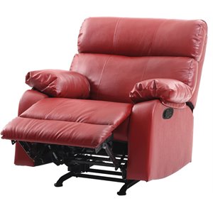 glory furniture manny faux leather rocker recliner