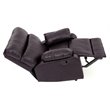 Glory Furniture Manny Faux Leather Rocker Recliner in Dark Brown