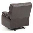 Glory Furniture Manny Faux Leather Rocker Recliner in Dark Brown