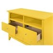 Glory Furniture Hammond Wood Veneer 4-Drawer TV Stand in Yellow