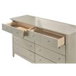 Glory Furniture Hammond Wood Veneer 8-Drawer Bedroom Dresser in Silver Champagne