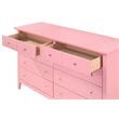 Glory Furniture Hammond 8 Drawer Dresser in Pink