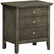 Glory Furniture Hammond 3 Drawer Nightstand in Gray