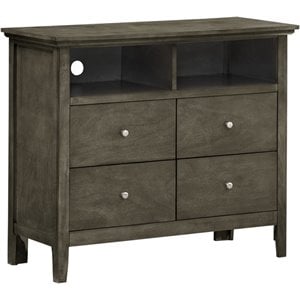 Glory Furniture Hammond 4 Drawer TV Stand in Gray