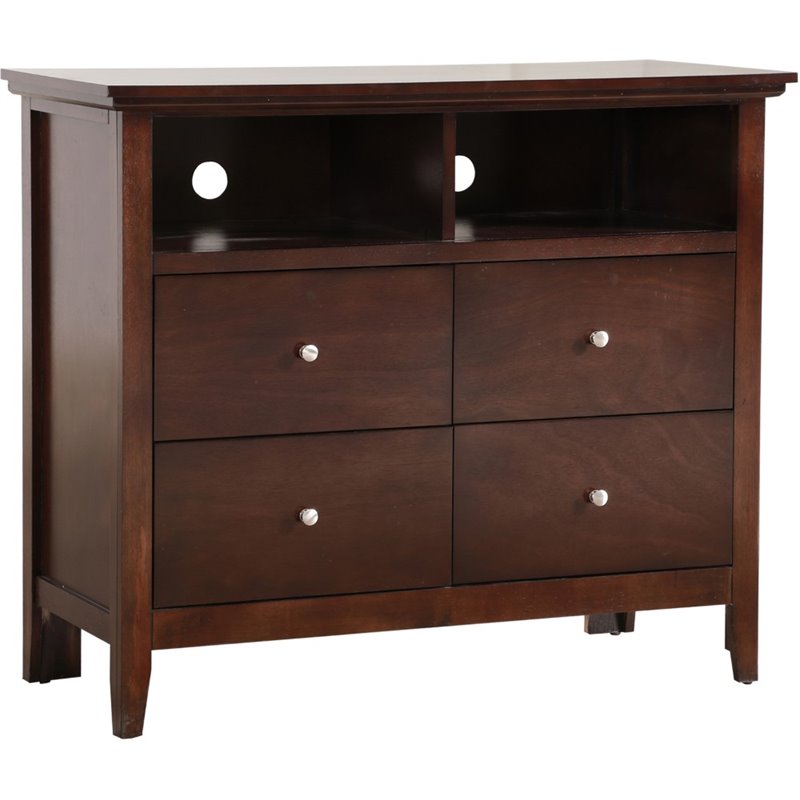 Glory Furniture Hammond 4 Drawer TV Stand in Cappuccino ...