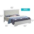 Glory Furniture Lorana Queen Sleigh Bed in Pearl White