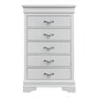 Glory Furniture Lorana 5-Drawers Bedroom Chest in Pearl White