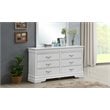Glory Furniture Lorana 6-Drawers Bedroom Dresser in Pearl White