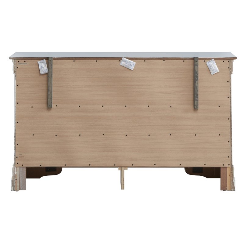 Glory Furniture Lorana 6-Drawers Bedroom Dresser in Pearl White