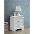 Glory Furniture Lorana 2 Drawer Nightstand in Pearl White
