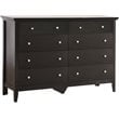 Glory Furniture Hammond 8 Drawer Dresser in Black