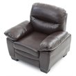 Glory Furniture Marta Faux Leather Chair in Dark Brown