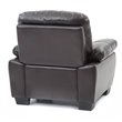 Glory Furniture Marta Faux Leather Chair in Dark Brown