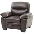 Glory Furniture Marta Faux Leather Chair in Dark Brown