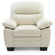 Glory Furniture Marta Faux Leather Chair in Pearl