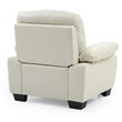 Glory Furniture Marta Faux Leather Chair in Pearl