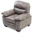 Glory Furniture Marta Faux Leather Chair in Gray