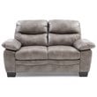Glory Furniture Marta Faux Leather Loveseat in Gray