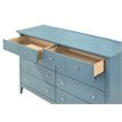Glory Furniture Hammond 8 Drawer Dresser in Teal