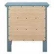 Glory Furniture Hammond 3 Drawer Nightstand in Teal Blue