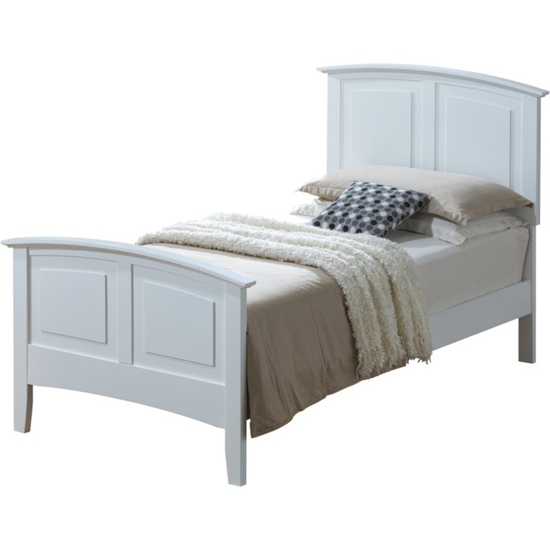 Glory Furniture Hammond Twin Panel Bed in White