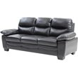 Glory Furniture Marta Faux Leather Sofa in Black