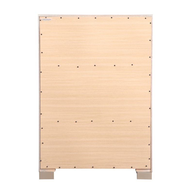 Glory Furniture Alana Chest in Silver Champagne