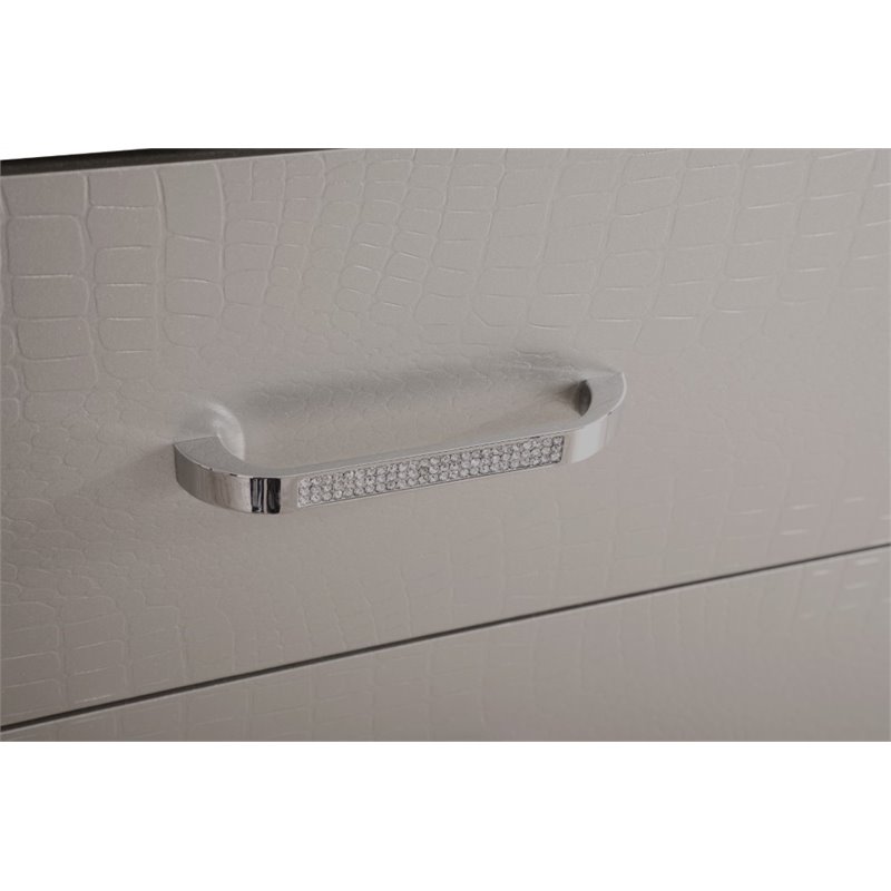 Glory Furniture Alana Chest in Silver Champagne