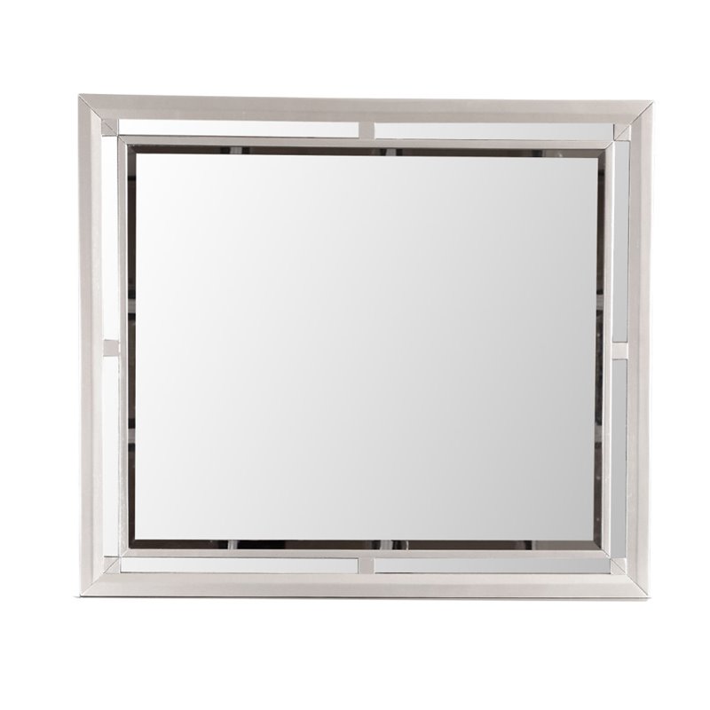 Glory Furniture Alana Mirror in Silver Champagne