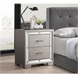 Glory Furniture Alana Nightstand in Silver Champagne