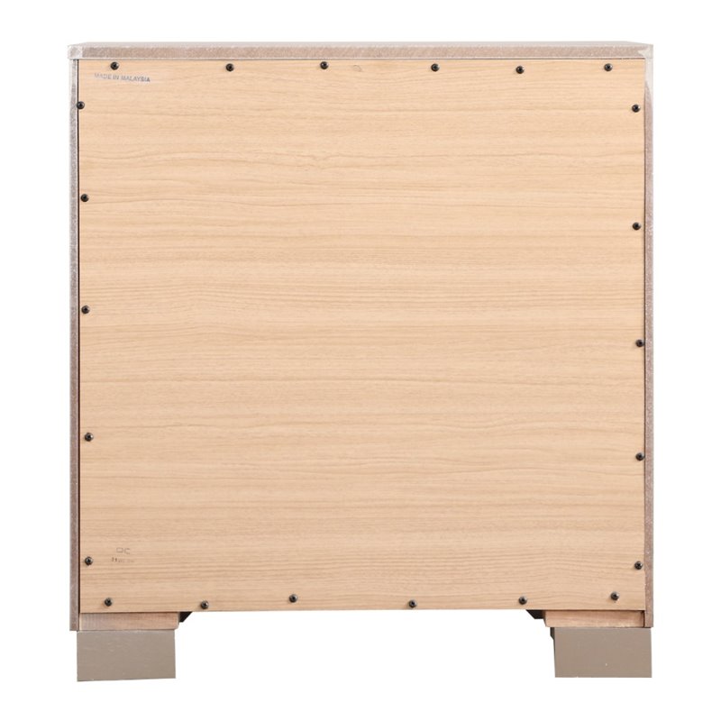 Glory Furniture Alana Nightstand in Silver Champagne