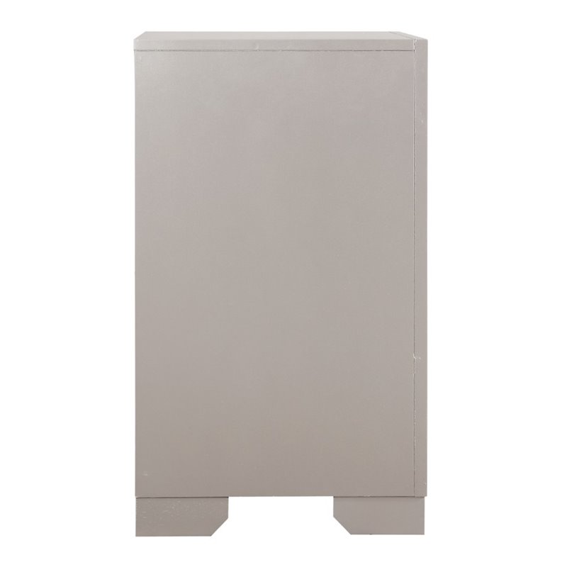 Glory Furniture Alana Nightstand in Silver Champagne
