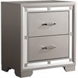 Glory Furniture Alana Nightstand in Silver Champagne