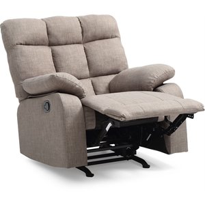 glory furniture cindy twill fabric rocker recliner
