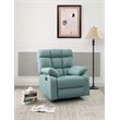 Glory Furniture Cindy Twill Fabric Rocker Recliner in Teal