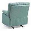 Glory Furniture Cindy Twill Fabric Rocker Recliner in Teal