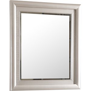 Glory Furniture Kat Wood Veneer Bedroom Mirror in Silver Champagne