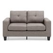 Glory Furniture Newbury Twill Fabric Modular Loveseat in Gray