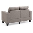 Glory Furniture Newbury Twill Fabric Modular Loveseat in Gray
