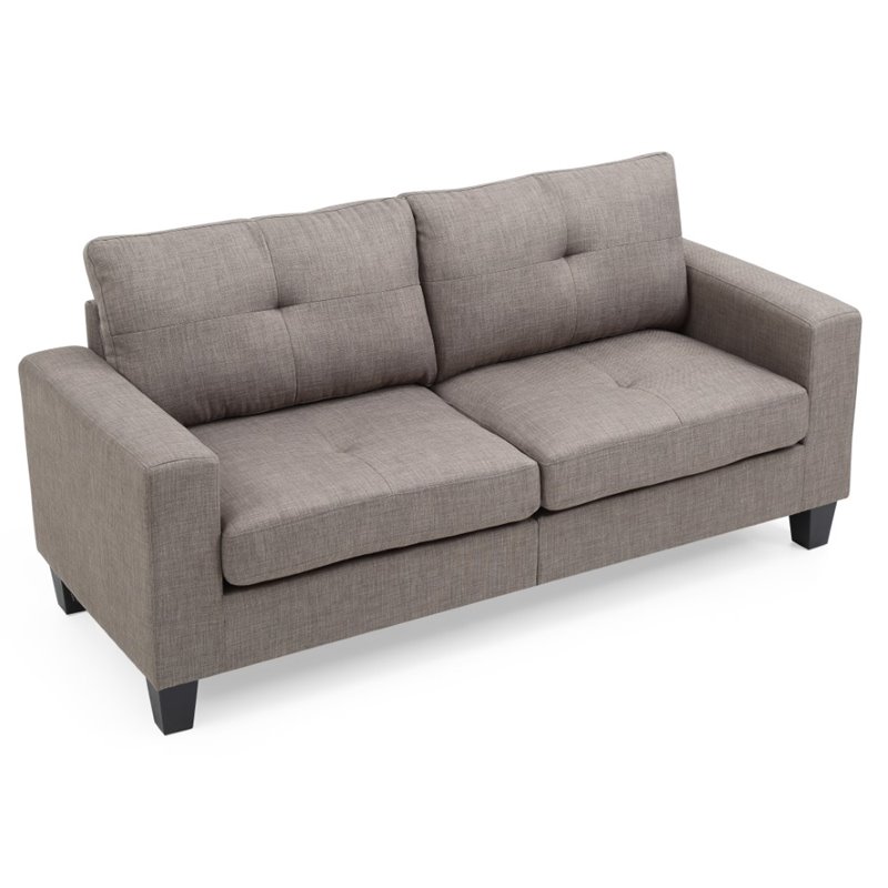 Glory Furniture Newbury Twill Fabric Modular Sofa in Gray ...