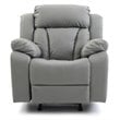Glory Furniture Daria Faux Leather Rocker Recliner in Gray