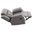 Glory Furniture Daria Faux Leather Rocker Recliner in Gray