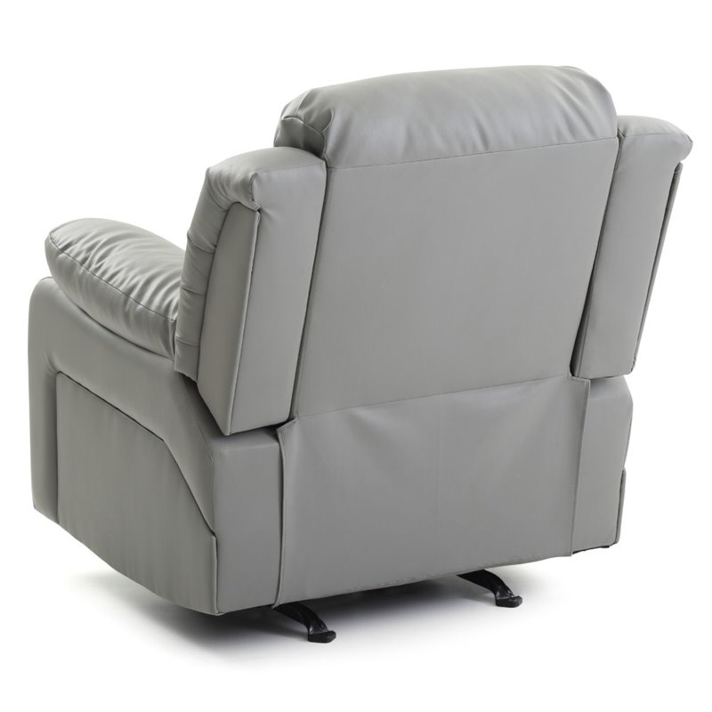 Glory Furniture Daria Faux Leather, Faux Leather Rocker Recliner