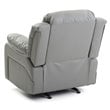 Glory Furniture Daria Faux Leather Rocker Recliner in Gray