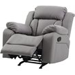 Glory Furniture Daria Faux Leather Rocker Recliner in Gray